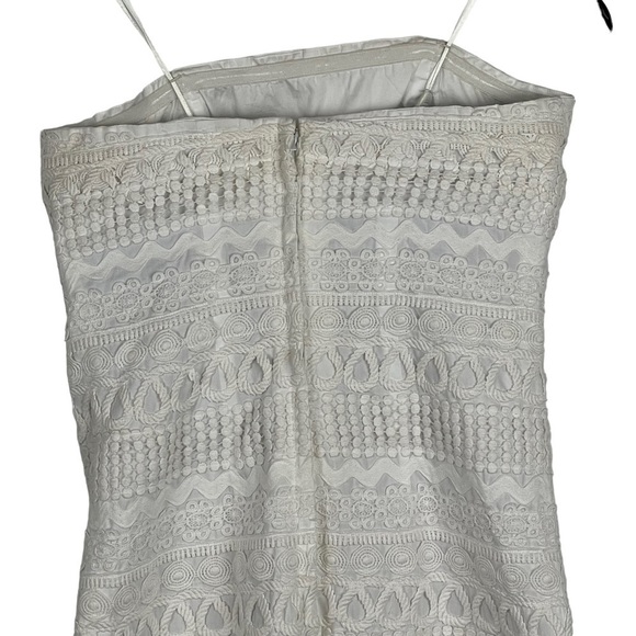 LILLY PULITZER WHITE LABEL RICK RACK RIBBON STRAPLESS WHITE MINI SHEATH DRESS - Picture 7 of 15